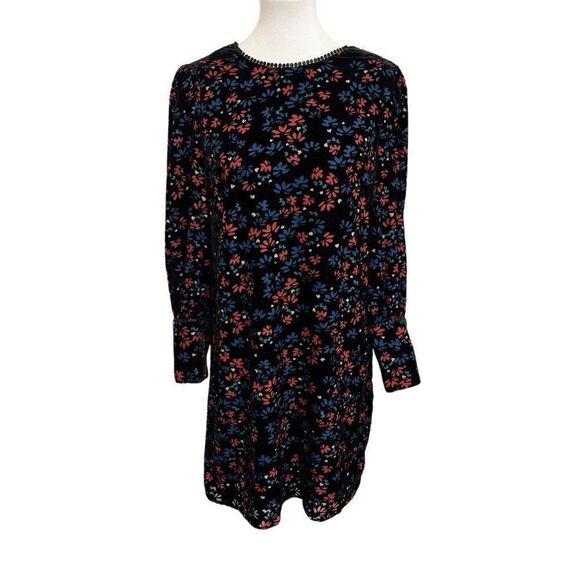 Draper James Dresses & Skirts - NEW Draper James Floral Velvet Shift Dress Black Red Blue Size XS